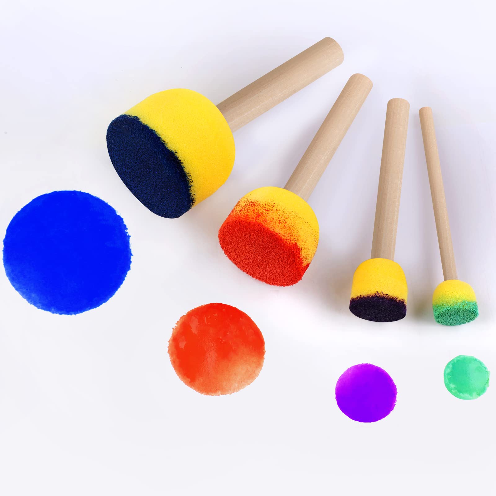 Vivinin round sponge brush 1.15-inch for detailed lines and finesse.