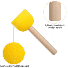 Vivinin round sponge brush 1.5-inch for smooth broad strokes in acrylic painting.