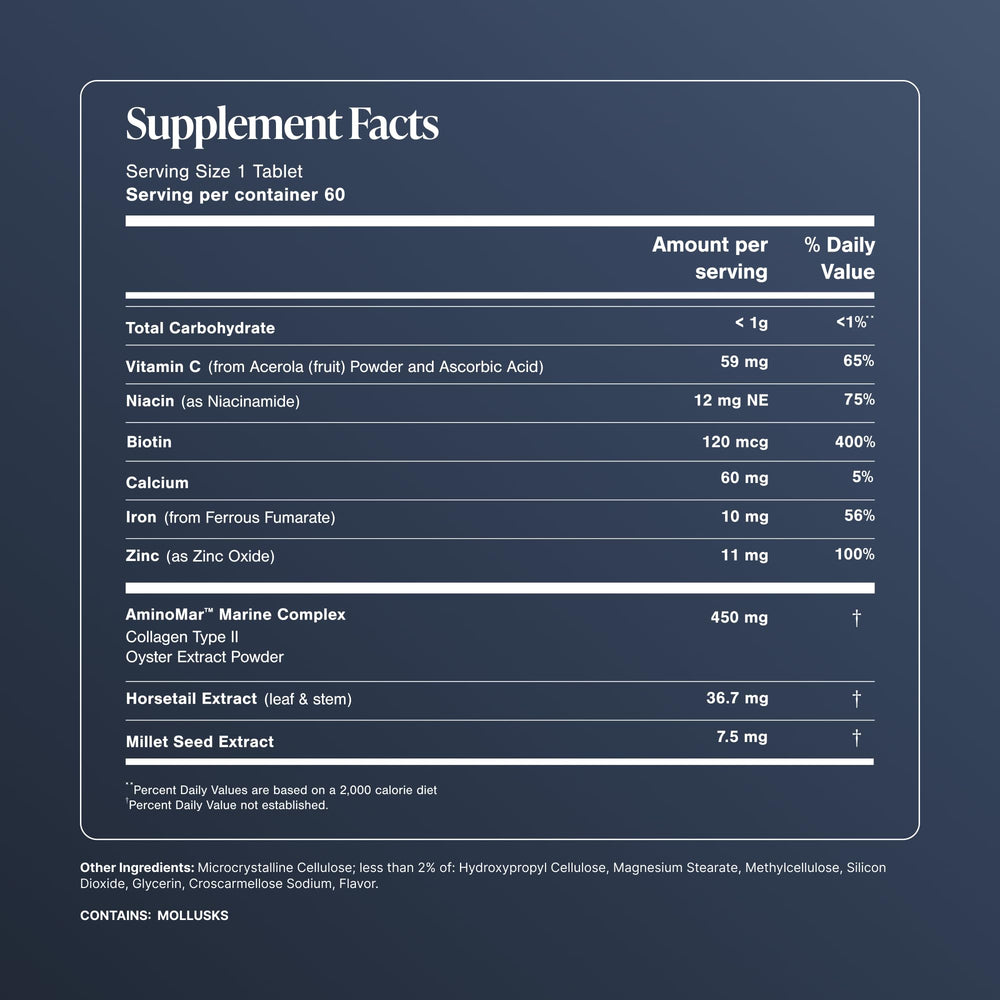 Viviscal daily routine setup with supplements and skincare products.