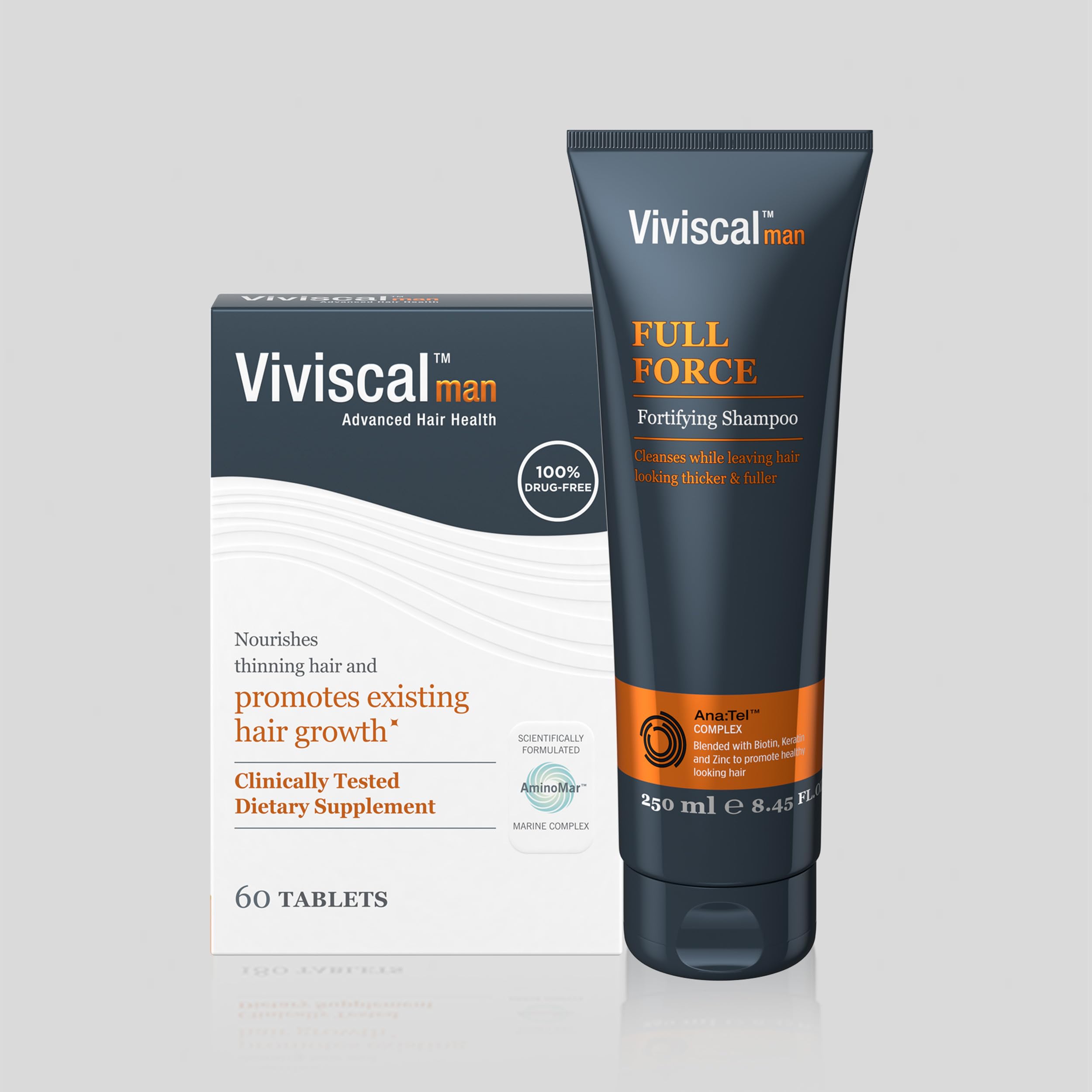 Viviscal Man daily-dose reminder visual encouraging consistent use.