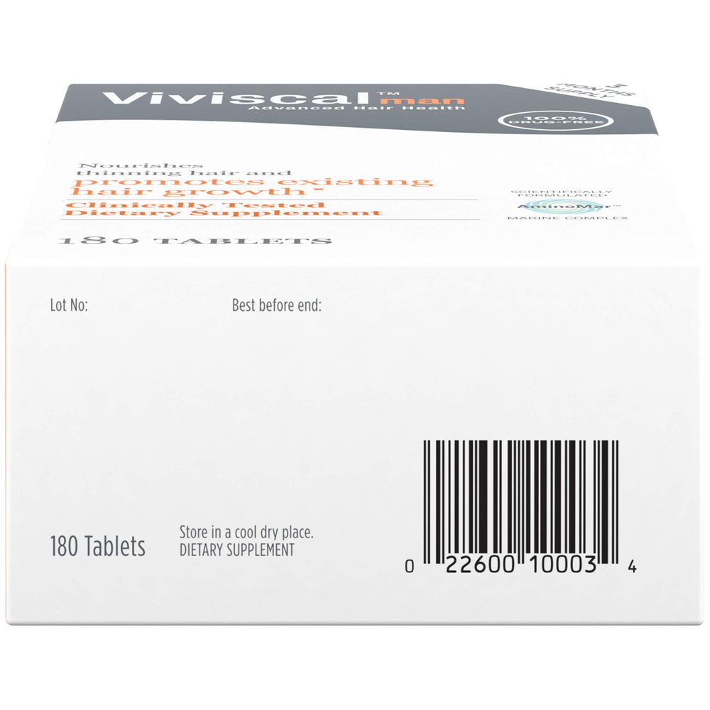 Pair Viviscal Man with Fortifying and Thickening Shampoo for best results.