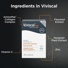 Close-up showing thicker-looking hair from within using Viviscal Man.