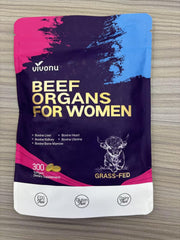 VivoNu 13-in-1 beef organ supplement bottle for women, showcasing convenient daily support.