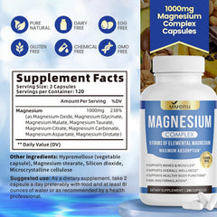 VivoNu 8-in-1 formula graphic explaining multi-form magnesium benefits.