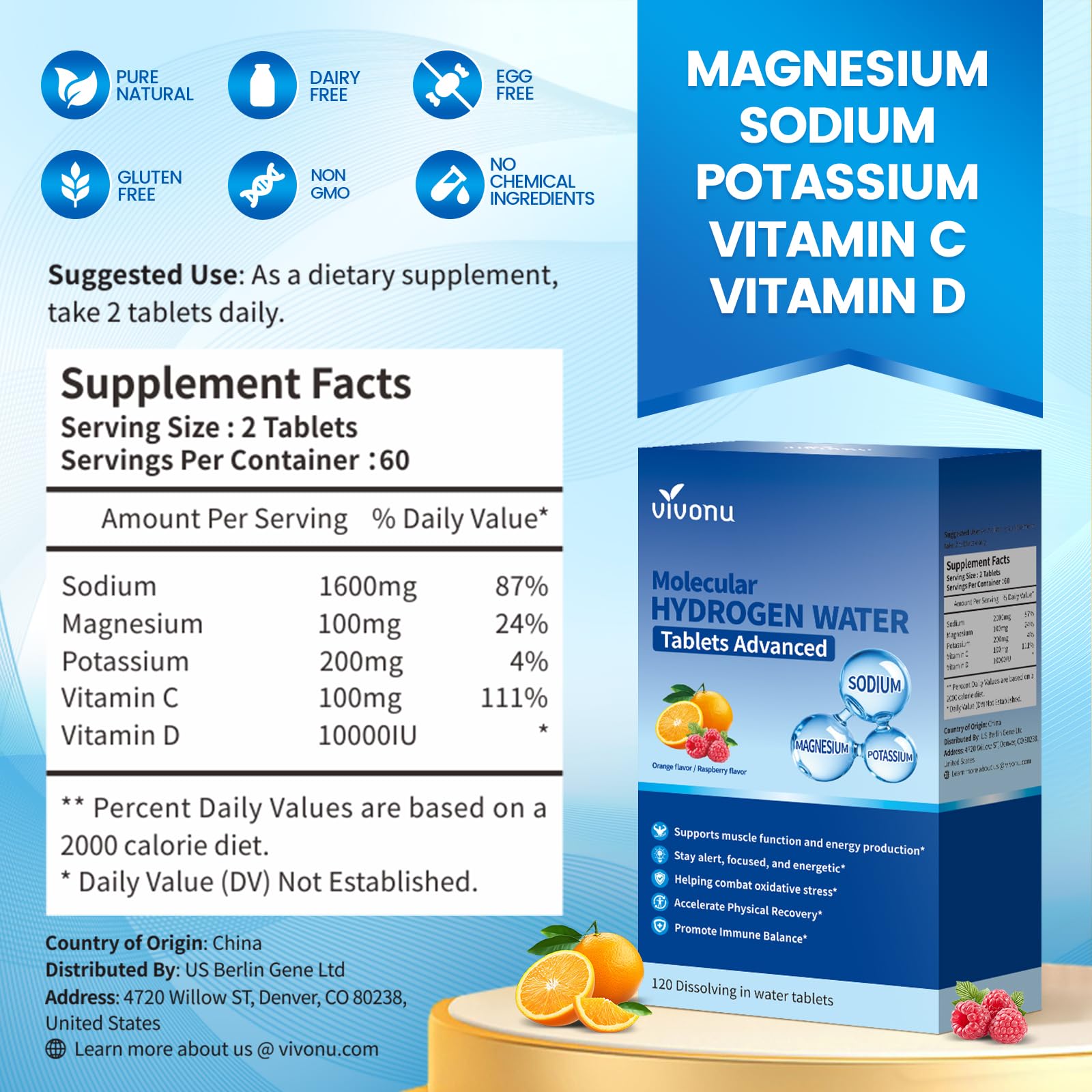 Active VivoNu hydration in gym, office, or travel scenarios