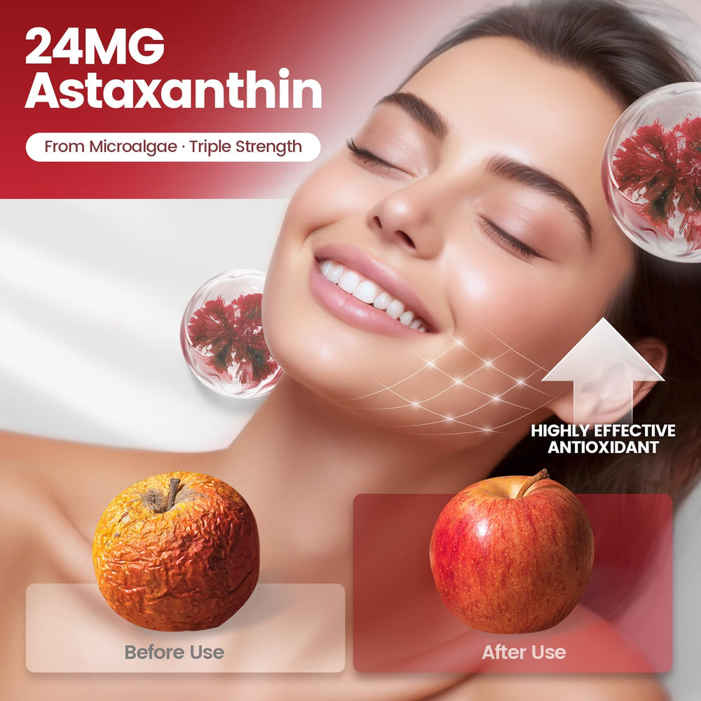 VivoNu astaxanthin capsules close up showing easy to swallow softgels