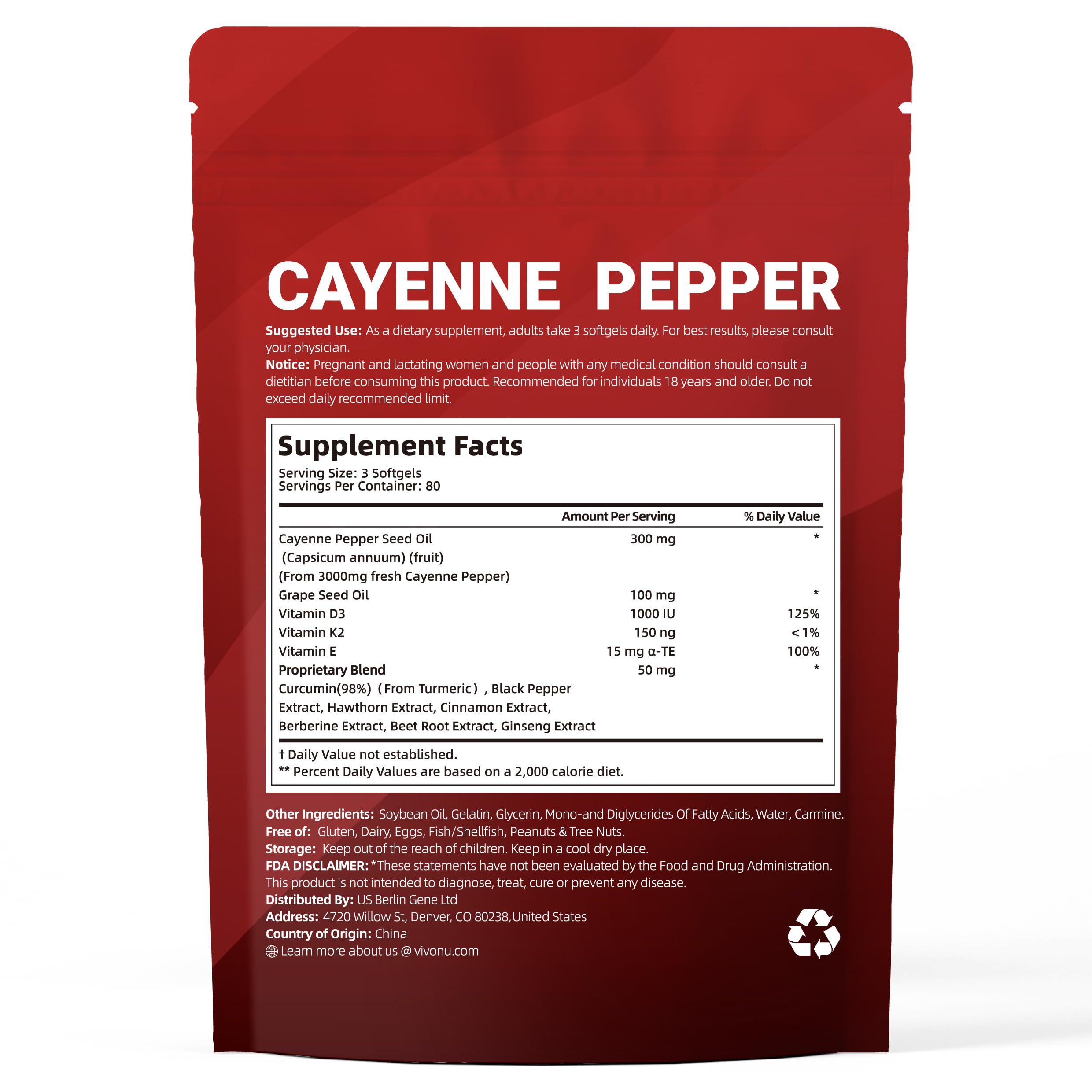 VivoNu Cayenne Pepper Softgels two-bag pack shown as value bundle.
