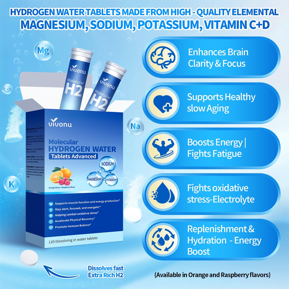 Orange flavor VivoNu tablet dissolving for zesty hydration