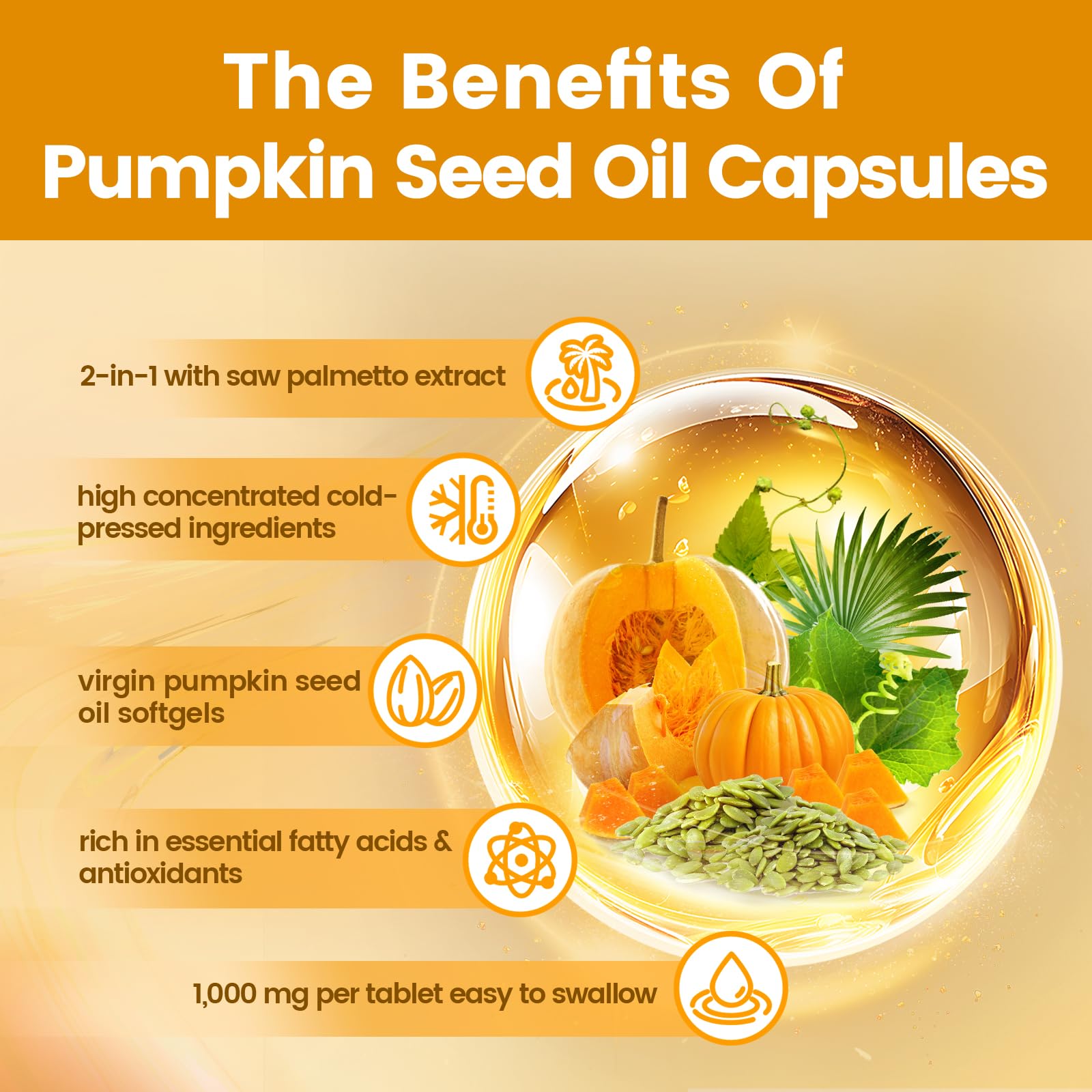 VivoNu capsules closeup showcases pure virgin oil with phytosterols.