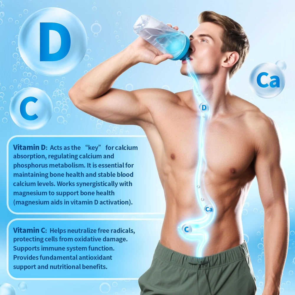 Vitamin C & D in VivoNu tablets supporting daily hydration needs