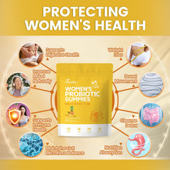 VivoNu Women probiotic gummies pack highlighted for vaginal balance and daily wellness.