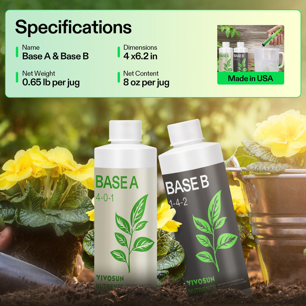 Media compatibility with VIVOSUN base nutrients across soil, hydro, and coco.