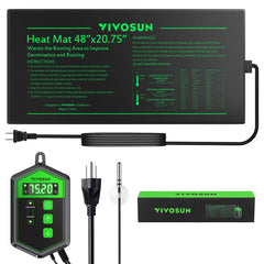 VIVOSUN seedling heat mat setup angle for germination warmth