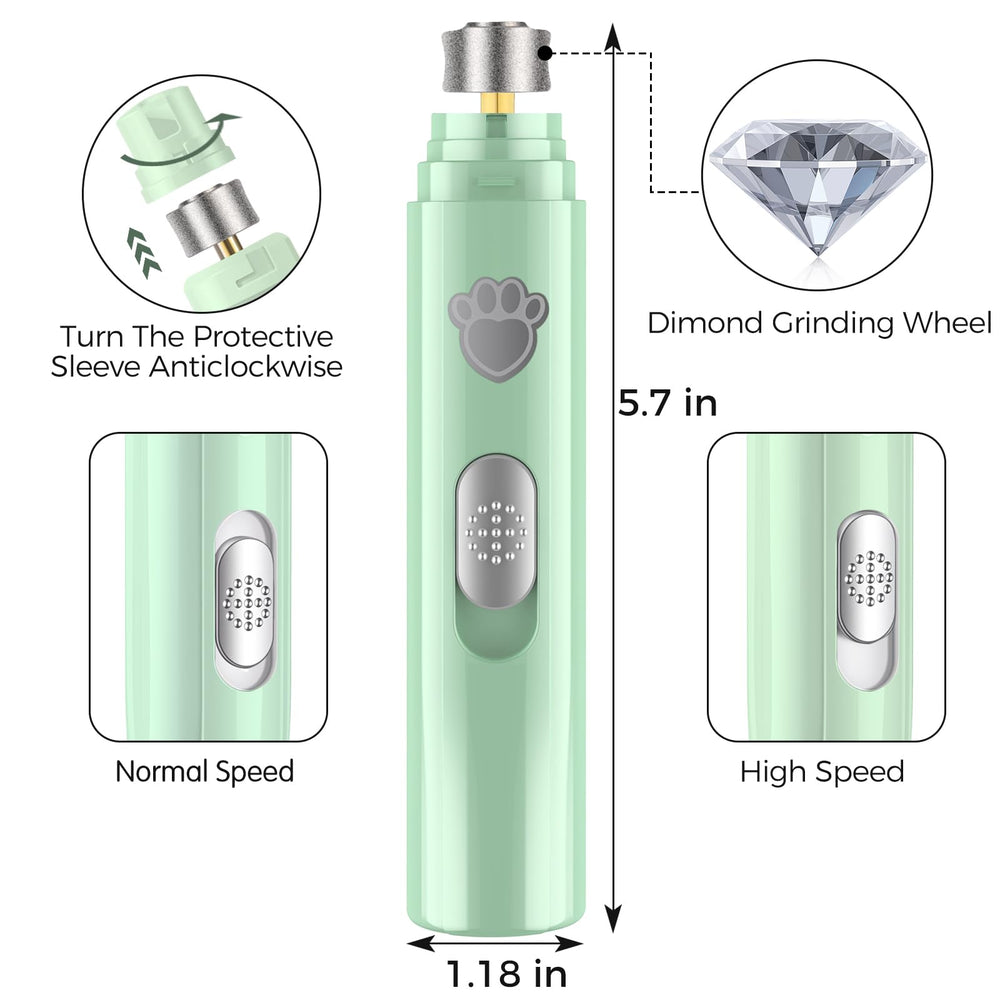 VIWIK dog nail grinder operates ultra-low noise for stress-free home grooming.