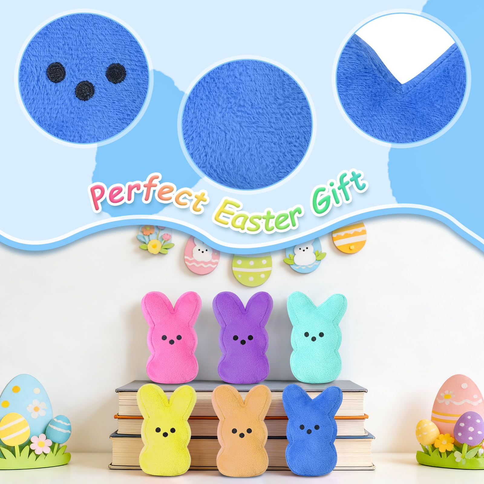 Vizethru Easter bunny decor 6in, compact room accent.