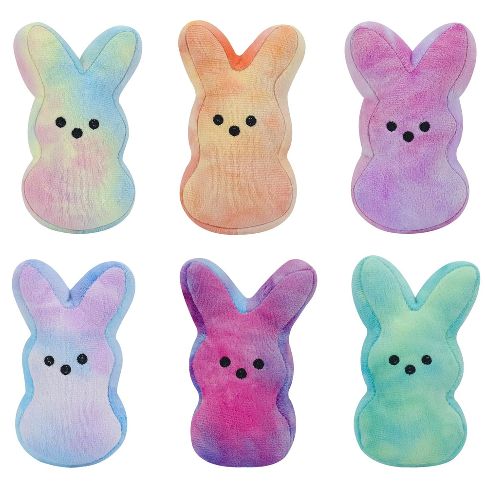 Vizethru Easter bunny plush 6-inch, soft fabric for cozy Easter decor.