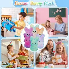 Vizethru soft plush fabric bunny offers safe, cuddly play for kids.