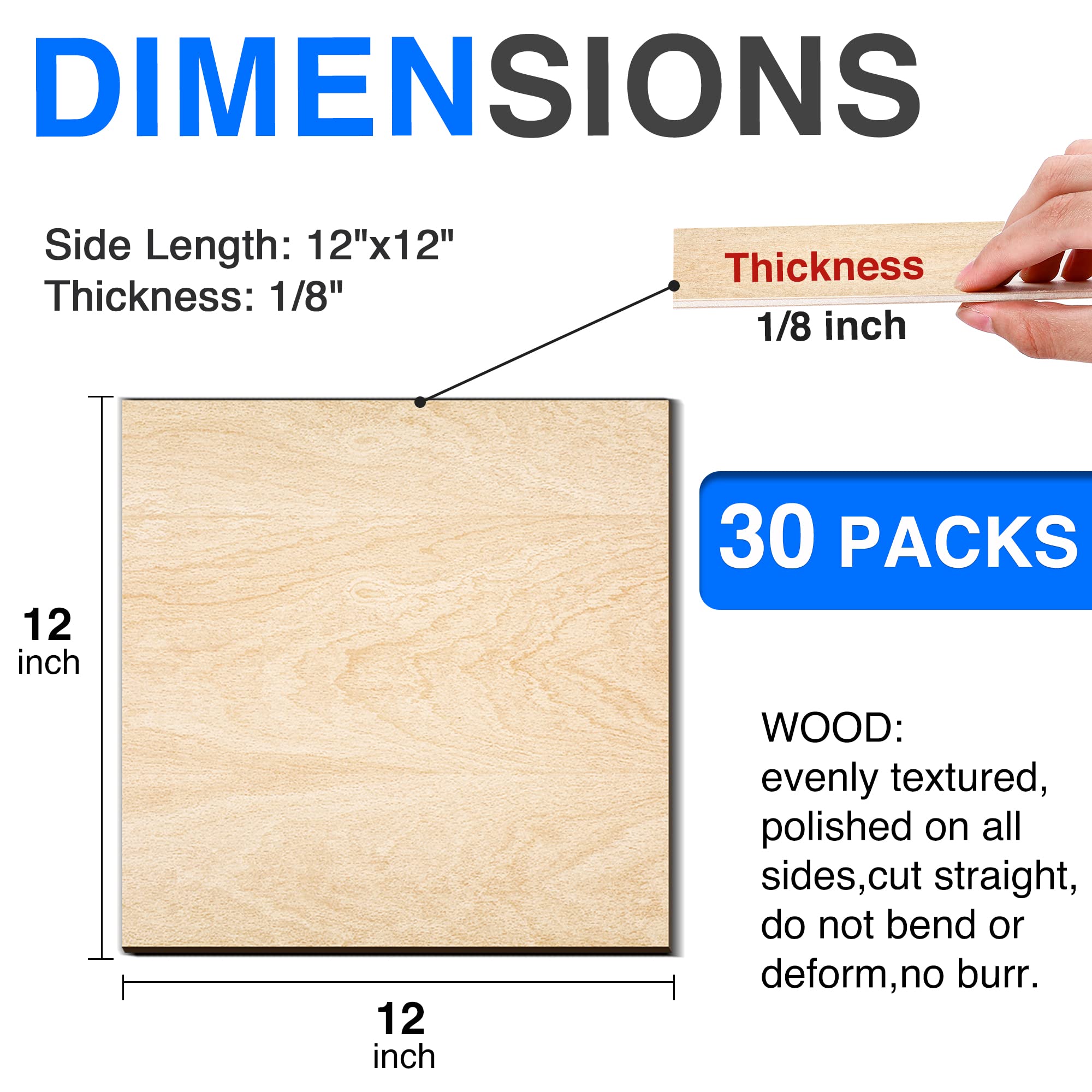 VKIZA basswood sheets surface texture close-up showing smooth finish for painting