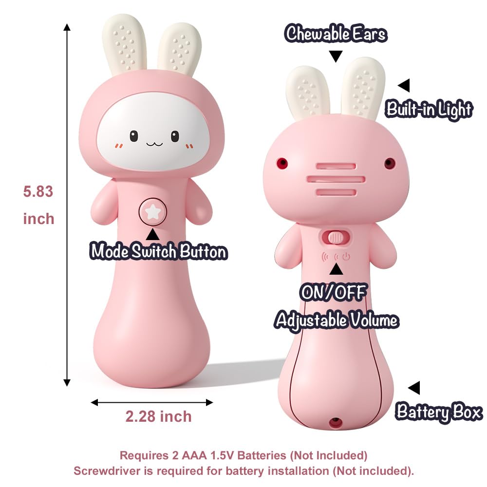 VKTEN Bunny Soft Silicone Ears Teether supports calm teething sessions on the go.