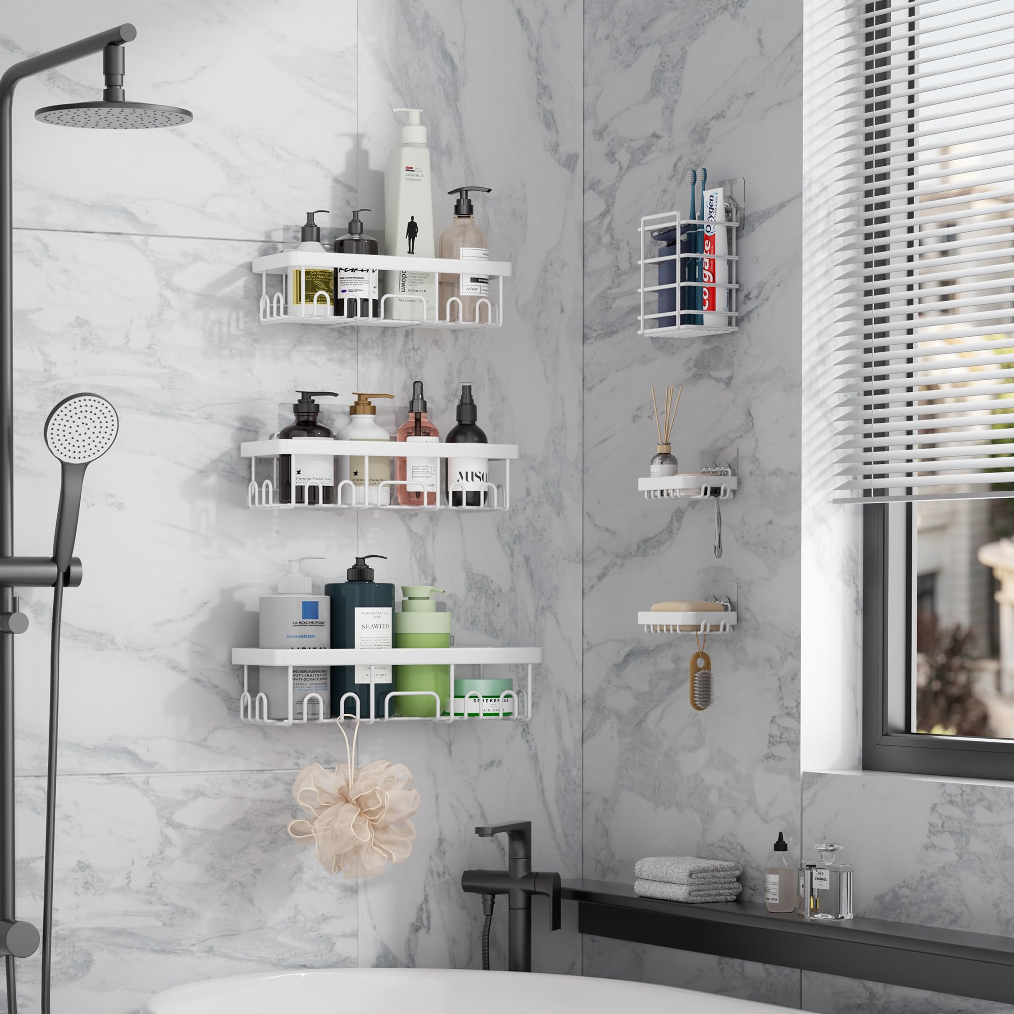 Veken small caddy for accessories, compact storage in the bathroom