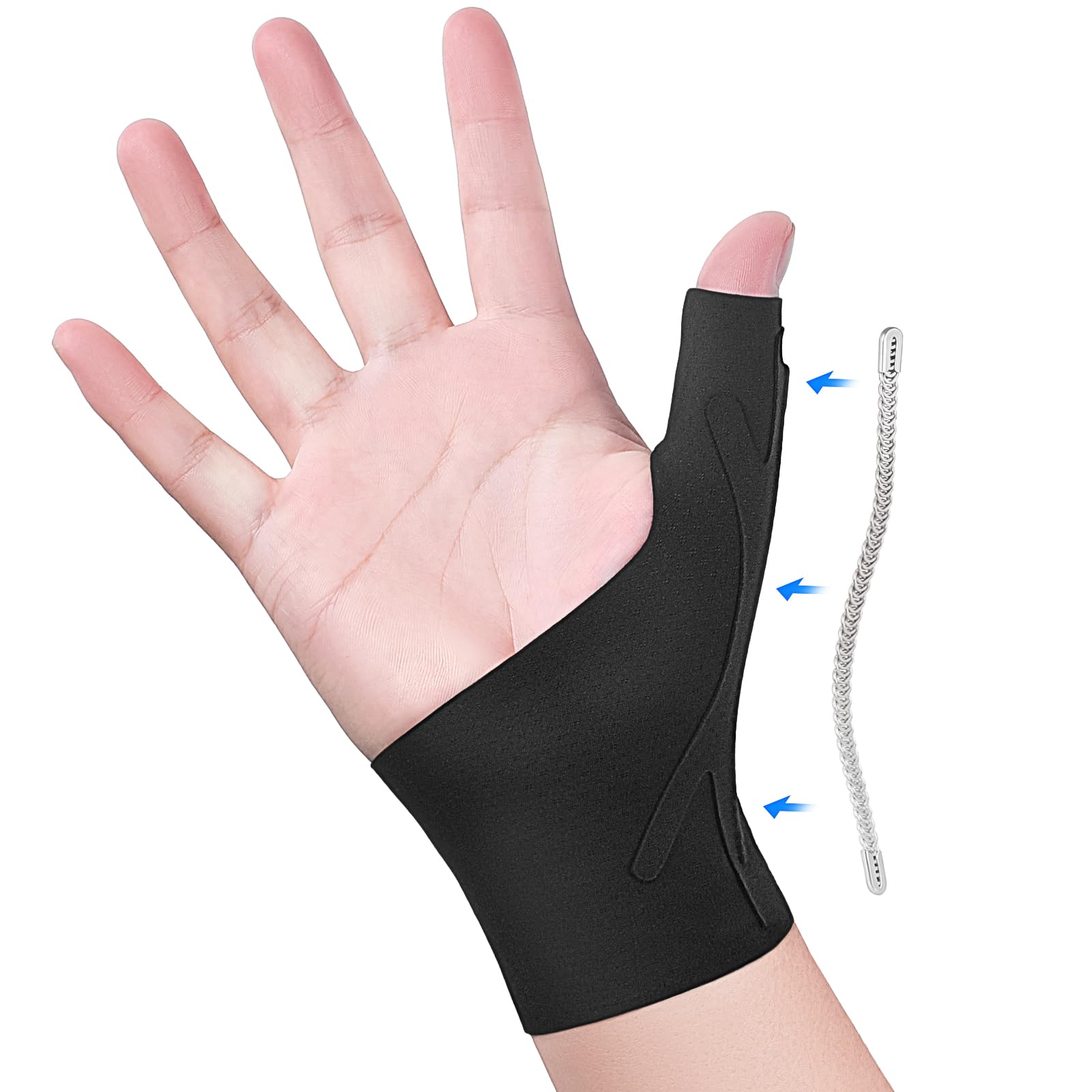 VMINZP Thumb Wrist Brace copper compression with flexible splints supporting the CMC joints