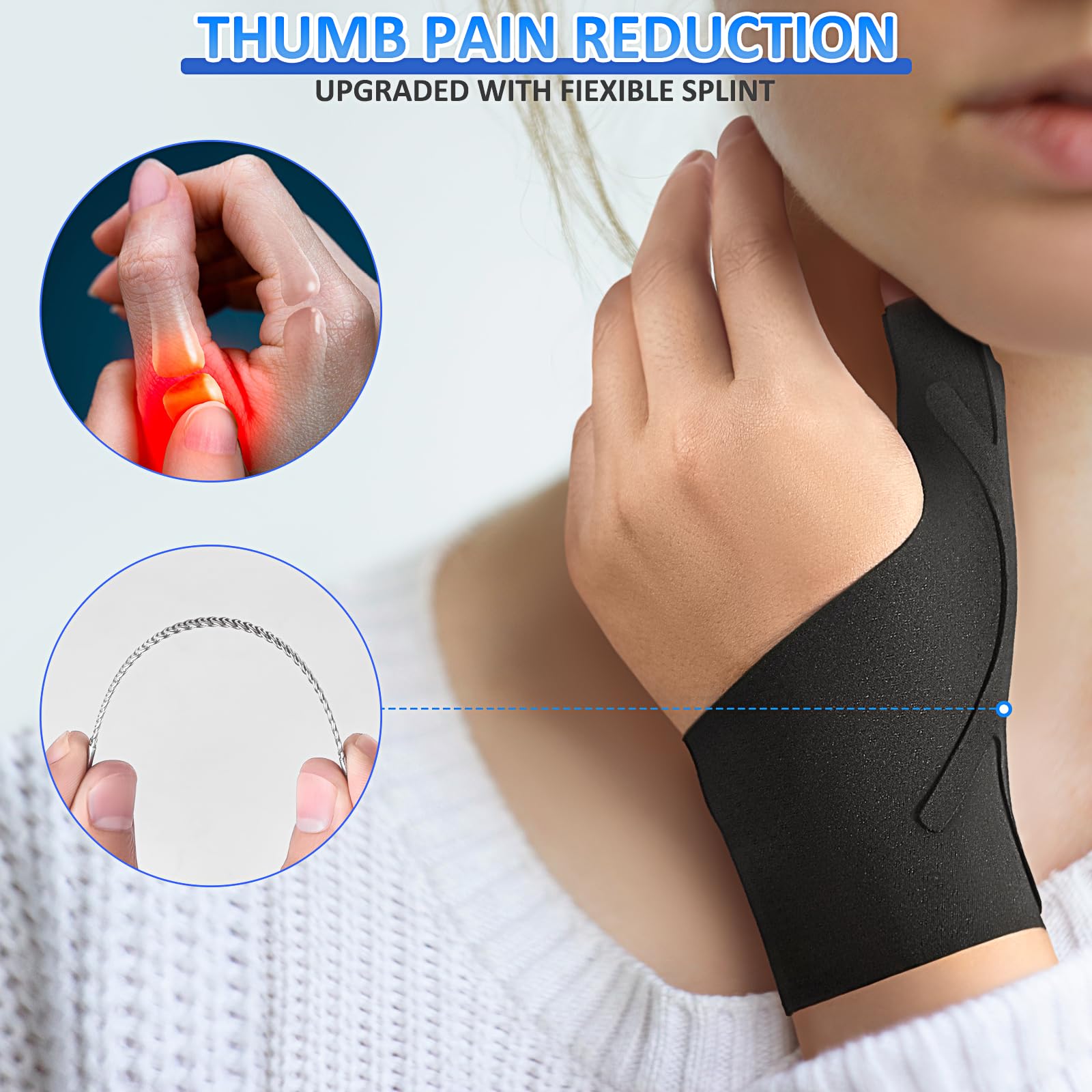 VMINZP Thumb Wrist Brace left hand use with universal fit and comfort