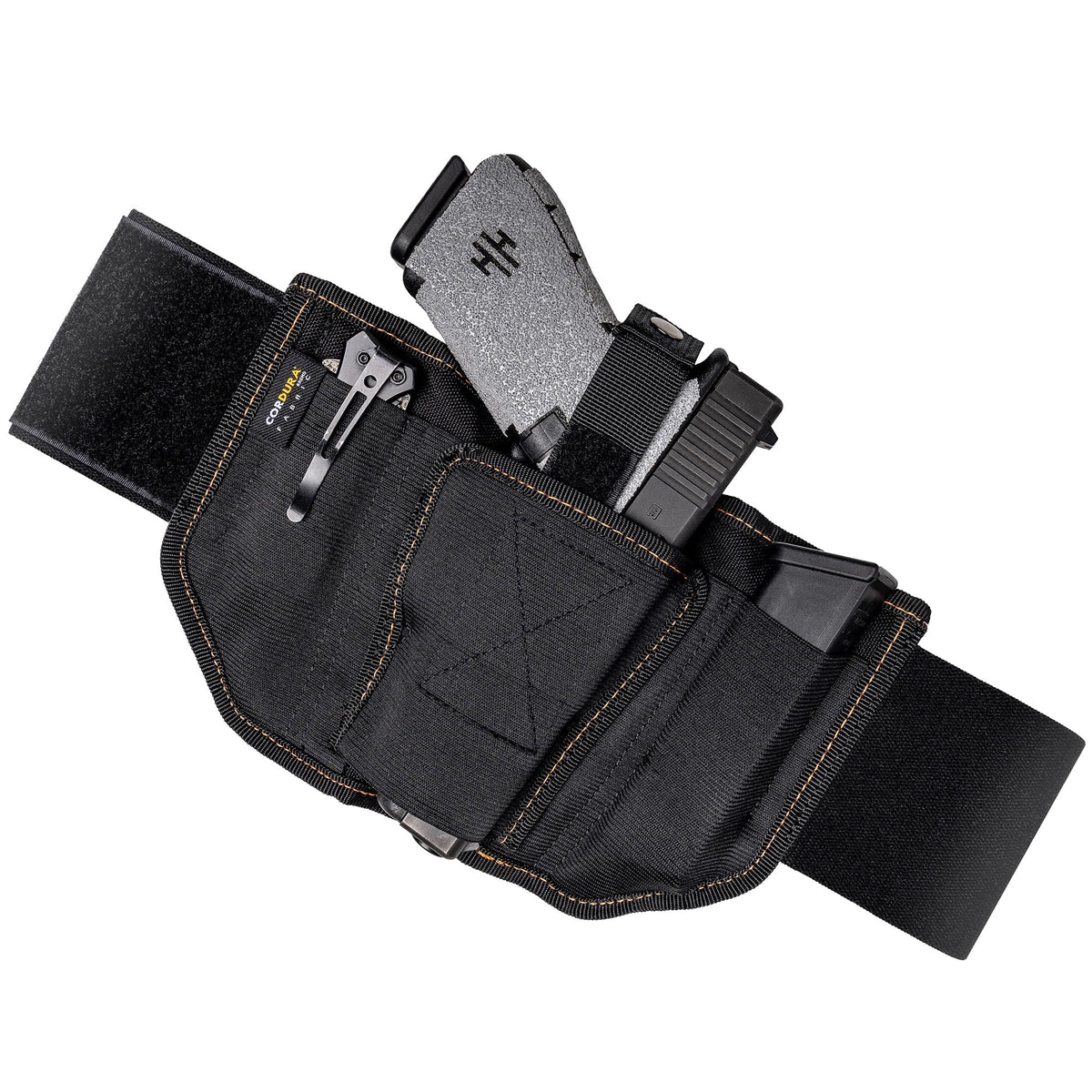 VN SH Belly Band Holster worn inside the waistband for discreet concealment and quick access.