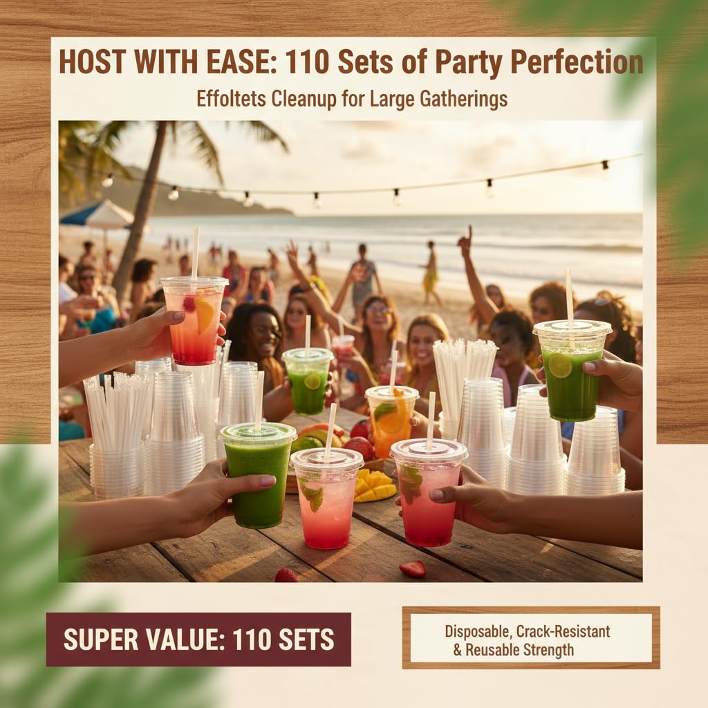 Voatree 16 oz cups withstand -20 C to 80 C for versatile menus