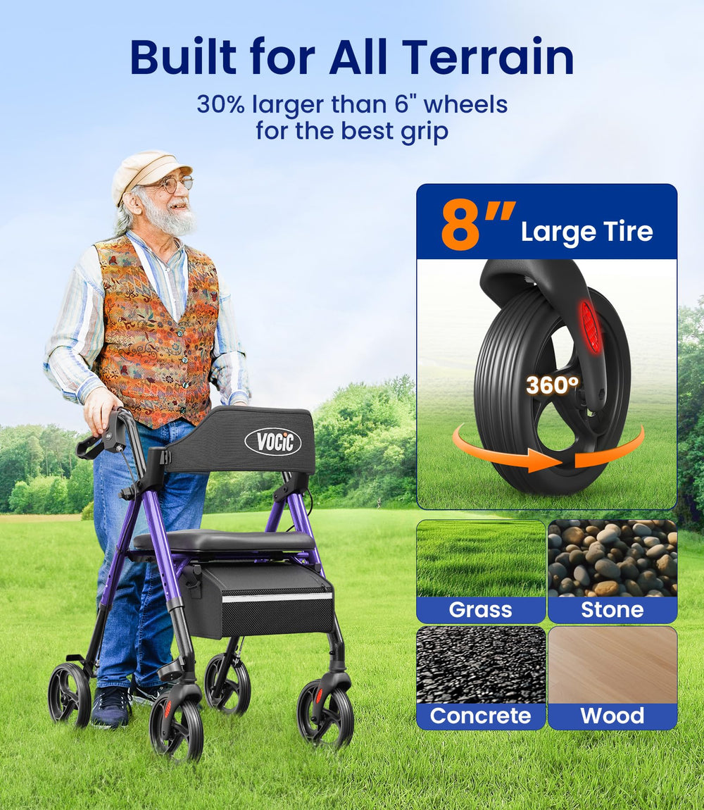 VOCIC widened backrest for breathable comfort