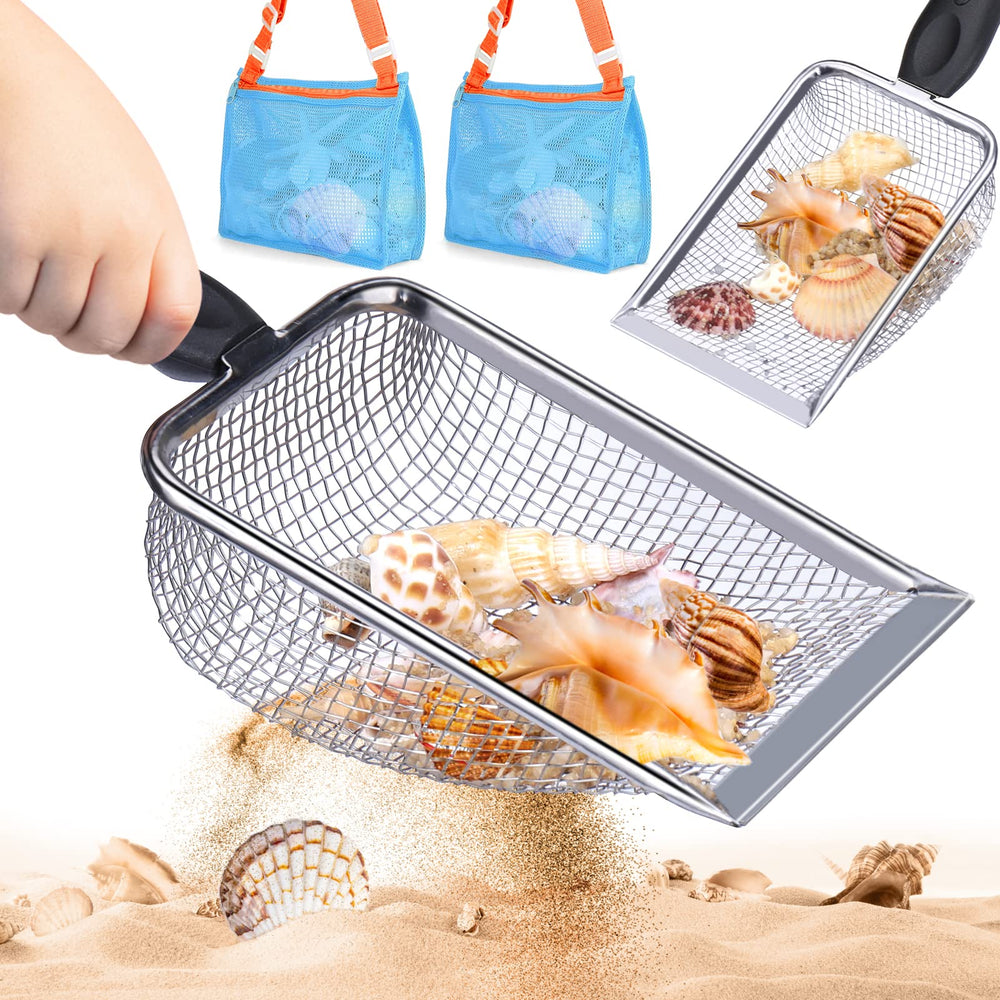 Vodolo beach mesh shovel assembled for easy shell hunting.