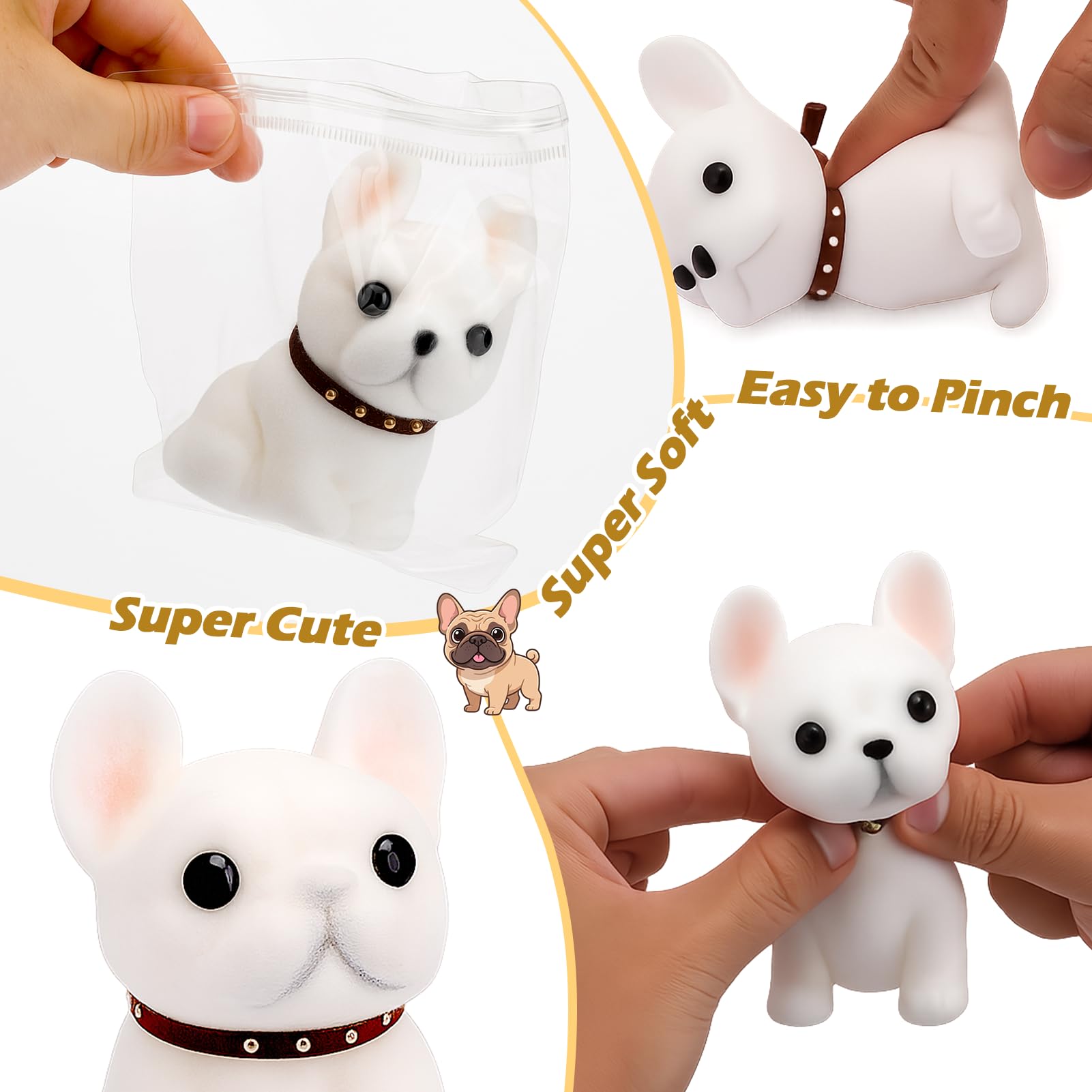 Vodolo Pure White Taba Dog squishy in study session to ease fatigue and maintain focus