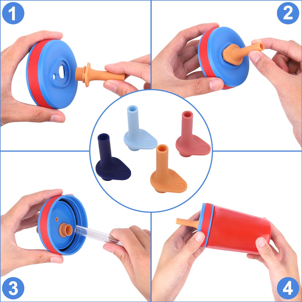 Vodolo Zak Kelso orange silicone straw, durable silicone for daily use