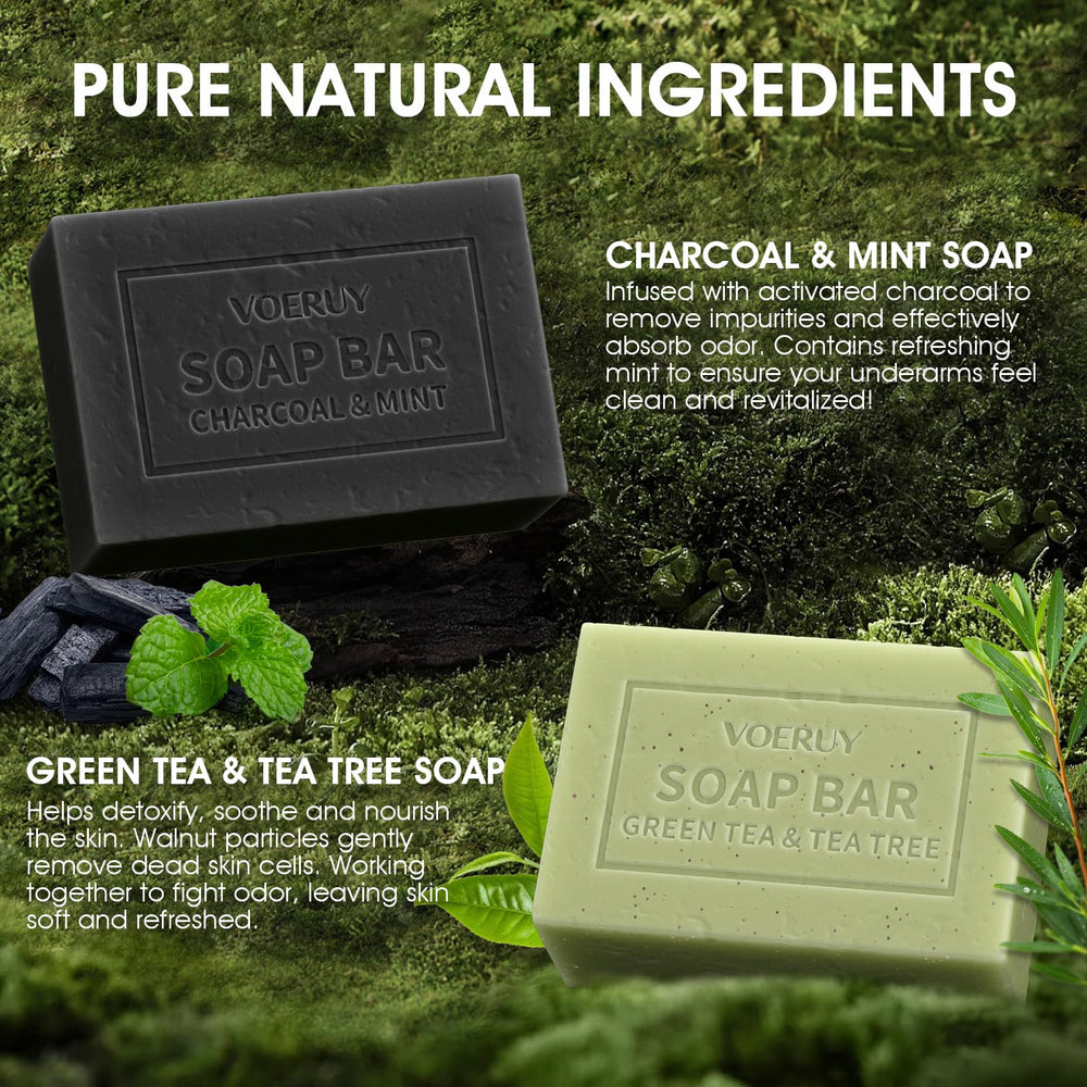 VOERUY soap bag included for easy lather during bath or shower