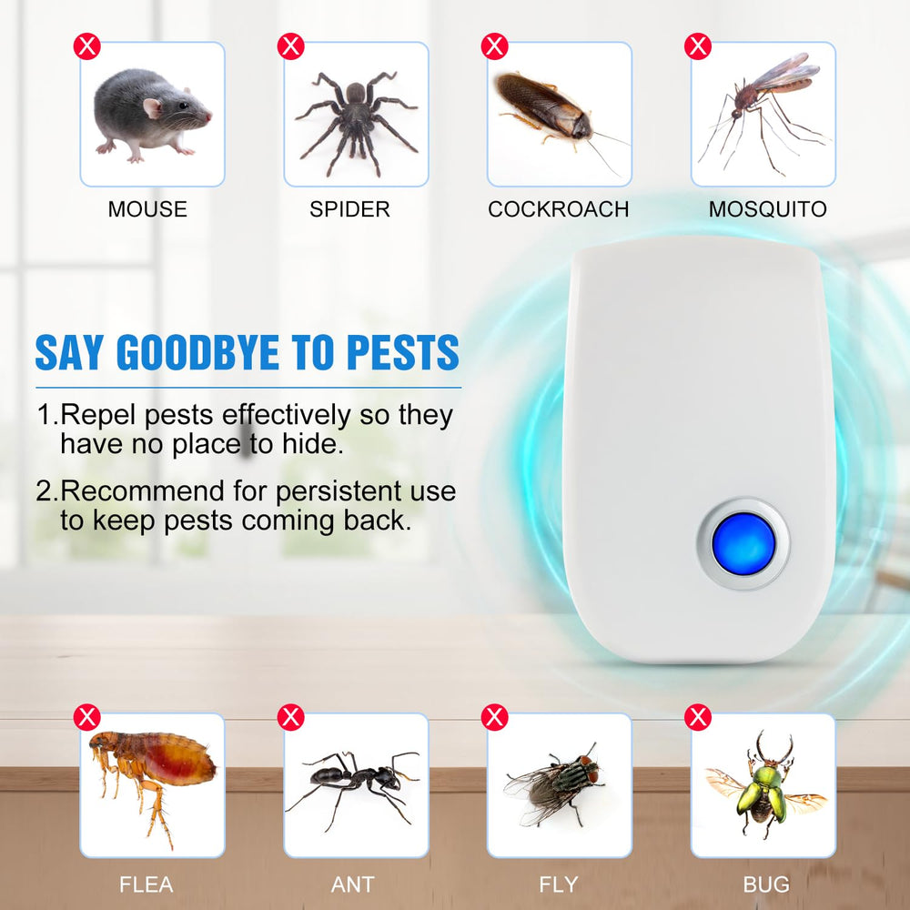 Vogholic ultrasonic pest repeller front view with compact, discreet design