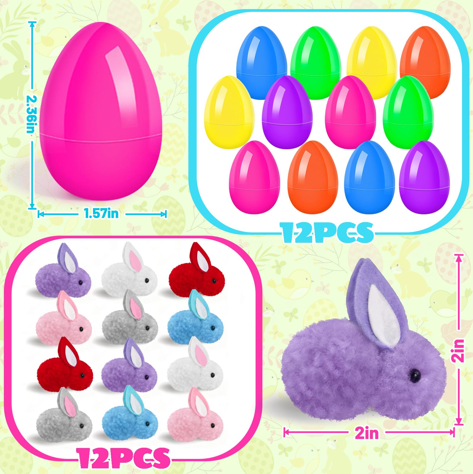 Voiiake bunny plush inside an egg, soft and gift-ready