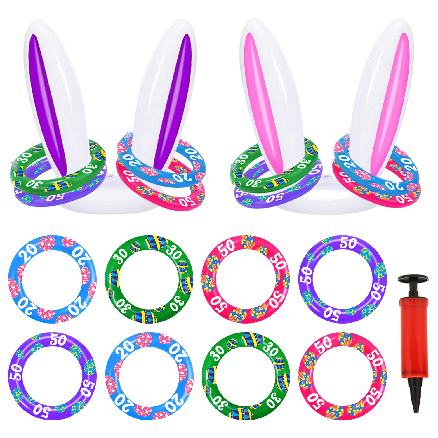 Voiiake inflatable Easter bunny ears for family fun and festive photos.