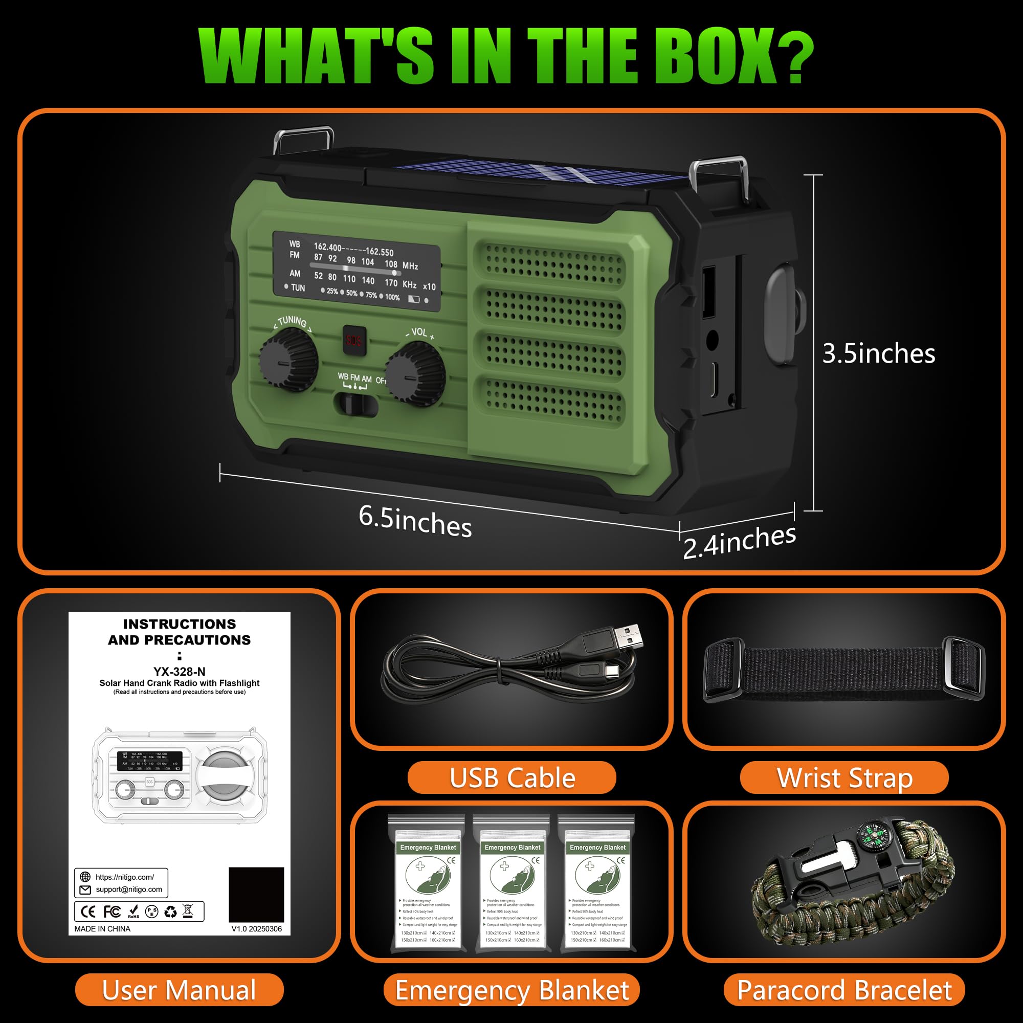 Vokida family outdoor gift kit supports preparedness for emergencies.