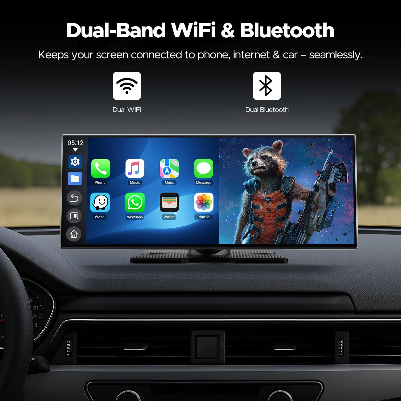Volam dual-band WiFi and true split-screen for smooth navigation and streaming.