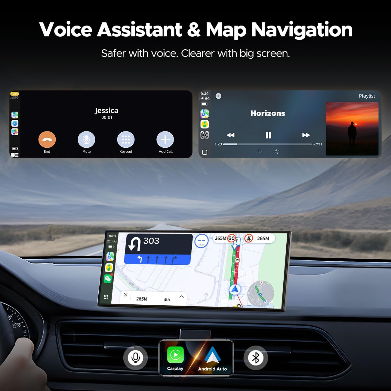 Volam Instant-Wake technology restores maps and media instantly after start.