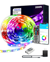 Volivo LED Strip Lights 200ft in-bedroom setup for full-room ambient lighting