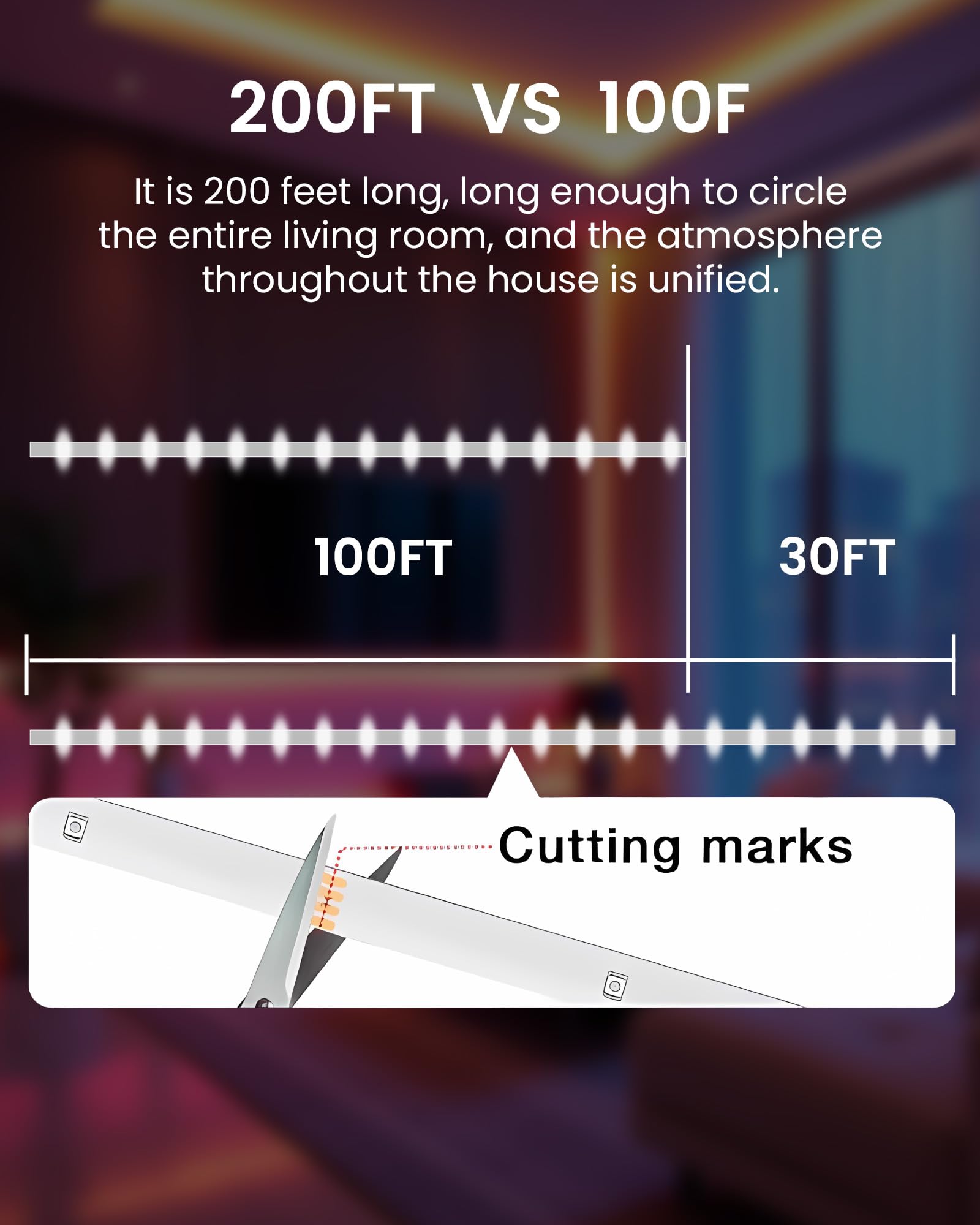 Volivo LED Strip Lights decorate bedrooms and living spaces with versatile glow