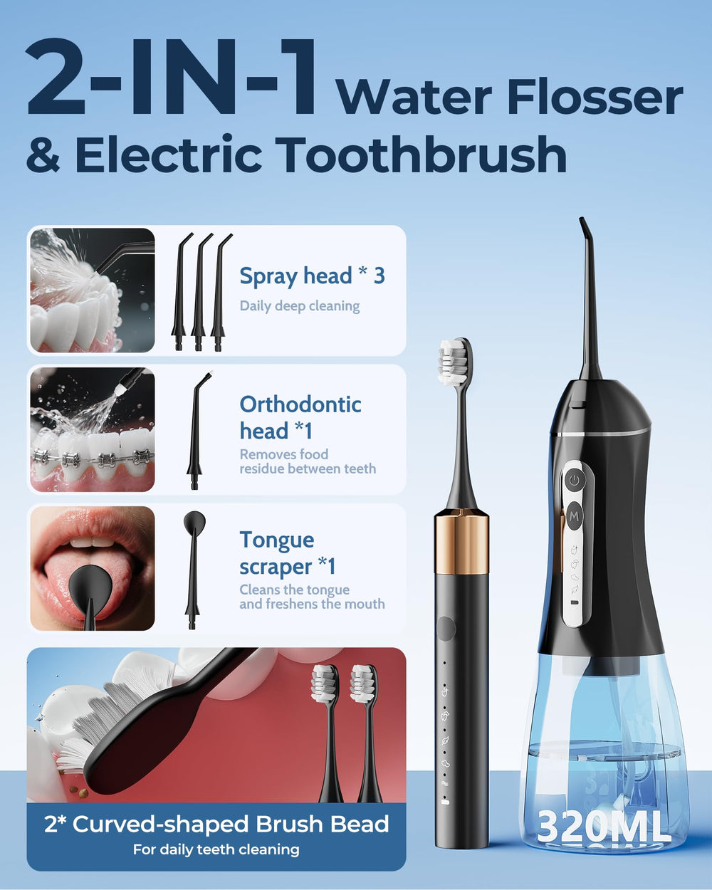 VOLTLEAP toothbrush in 5-mode cleaning configuration for personalized routine.