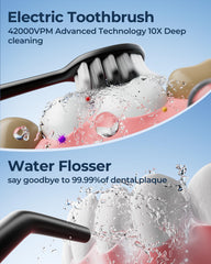 VOLTLEAP water flosser with 320 ml tank and IPX7 waterproof design.