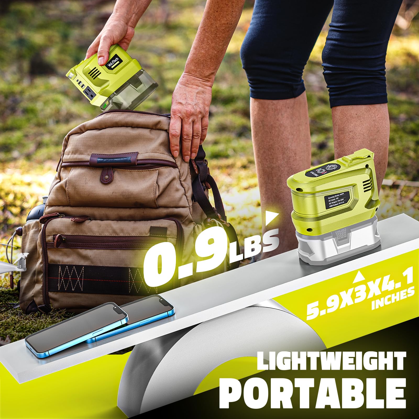 VoLtTech note: batteries not included and Ryobi compatibility.