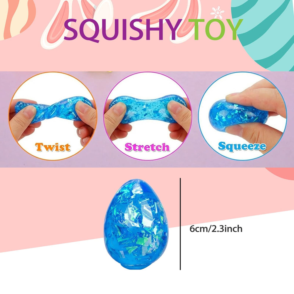 VOMAOK Easter egg stress ball green glitter, great for calm moments.