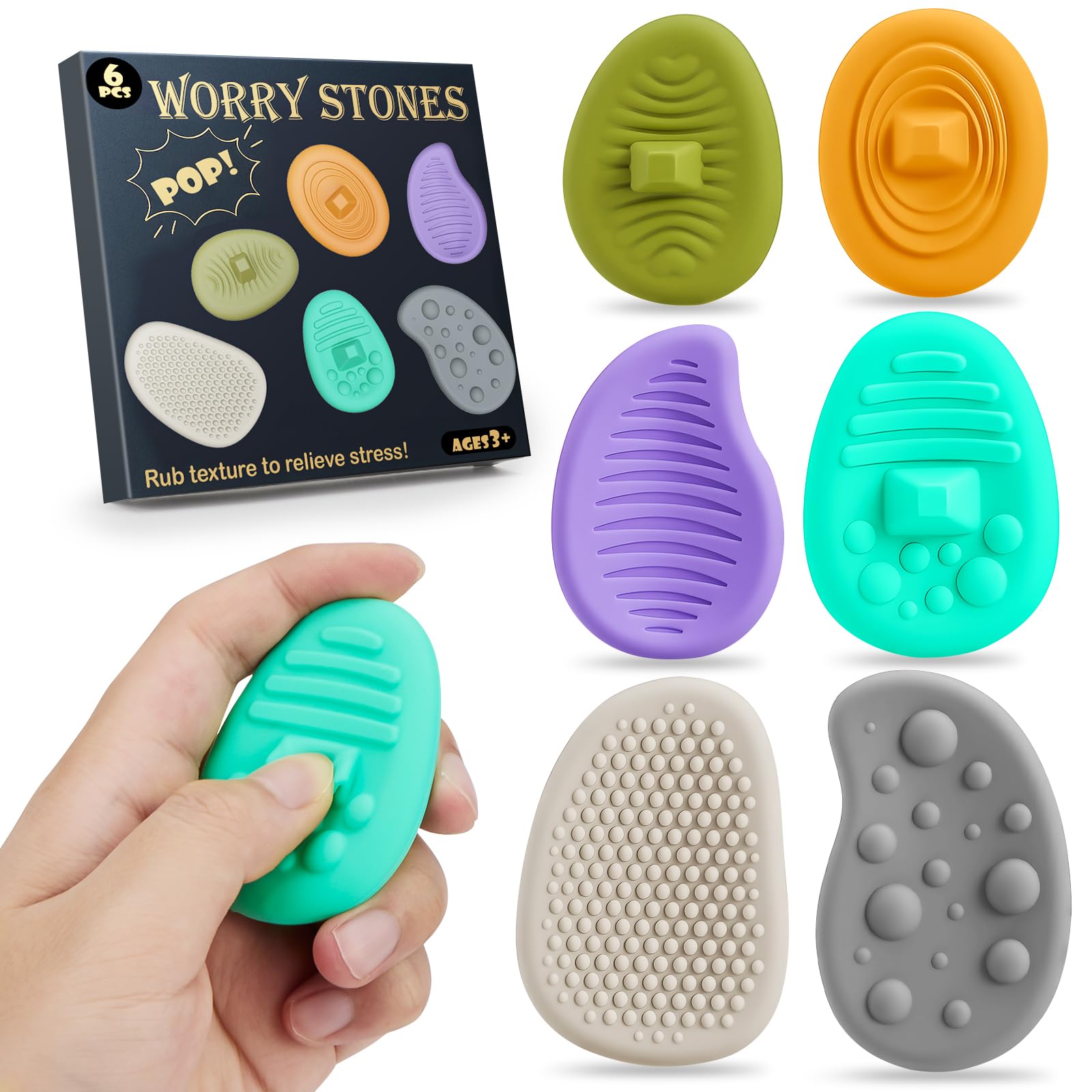 VoMii Pop-It fidget trio for on-the-go stress relief.