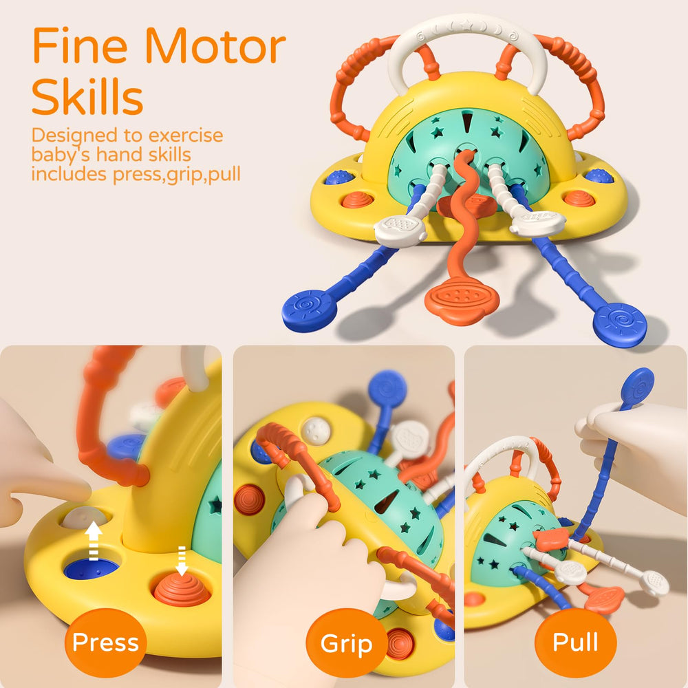 VoMii pull-string activity encourages hand coordination during meals.