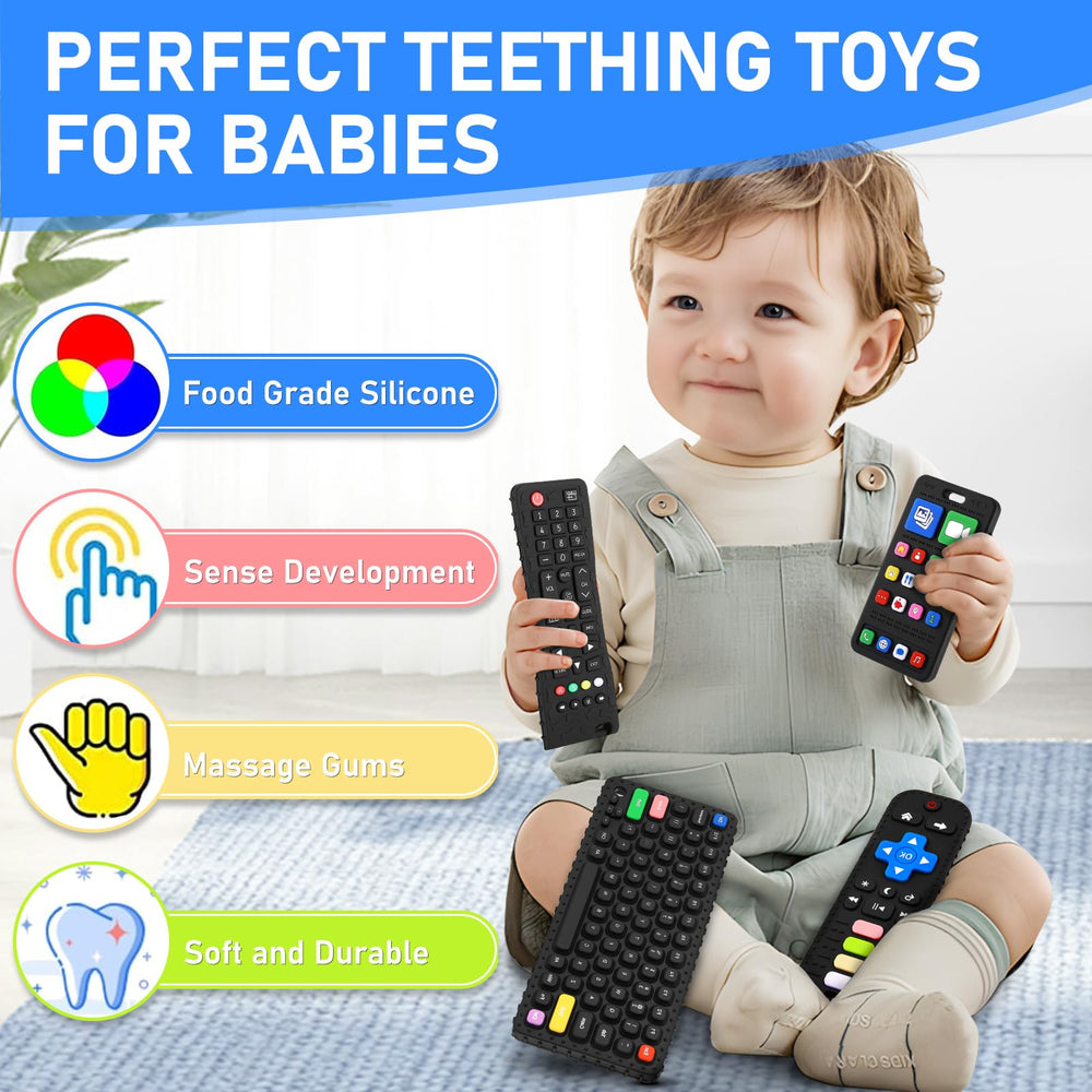 VoMii teething mobile phone teether designed for safe chewing and recognition