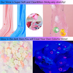 Vomkela crystal clear slime with sparkly accents ideal for soothing sensory play
