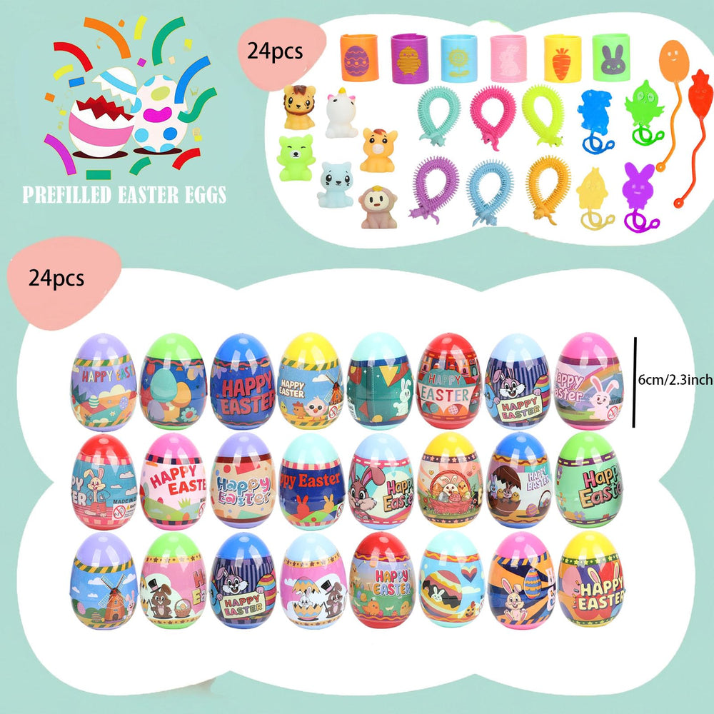 VOMAOK pre-filled eggs ideal for Easter hunts, baskets and prizes